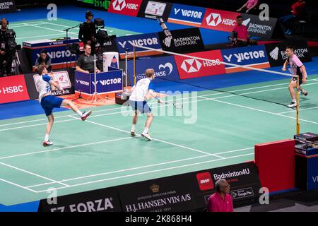 Odense, Danemark. 20th octobre 2022. Le tournoi international de badminton Denmark Open 2022 a lieu au Jyske Bank Arena d'Odense, au Danemark, du 18 au 23 octobre 2022 et a un prix total de 750 000 dollars. (Crédit photo : Gonzales photo/Alamy Live News Banque D'Images