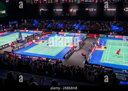 Odense, Danemark. 20th octobre 2022. Le tournoi international de badminton Denmark Open 2022 a lieu au Jyske Bank Arena d'Odense, au Danemark, du 18 au 23 octobre 2022 et a un prix total de 750 000 dollars. (Crédit photo : Gonzales photo/Alamy Live News Banque D'Images