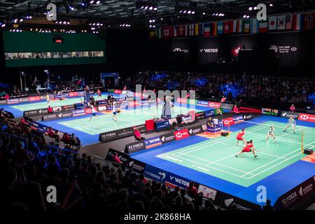 Odense, Danemark. 20th octobre 2022. Le tournoi international de badminton Denmark Open 2022 a lieu au Jyske Bank Arena d'Odense, au Danemark, du 18 au 23 octobre 2022 et a un prix total de 750 000 dollars. (Crédit photo : Gonzales photo/Alamy Live News Banque D'Images