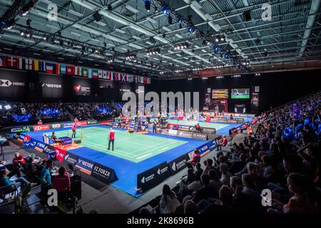 Odense, Danemark. 20th octobre 2022. Le tournoi international de badminton Denmark Open 2022 a lieu au Jyske Bank Arena d'Odense, au Danemark, du 18 au 23 octobre 2022 et a un prix total de 750 000 dollars. (Crédit photo : Gonzales photo/Alamy Live News Banque D'Images