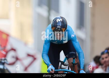 Alejandro Valverde Espagne l'équipe Movistar dans le Tour de France 2019 - étape 13 - Pau temps d'essai individuel Banque D'Images