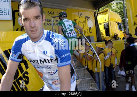 David Millar de l'équipe Garmin Chipotle (Slipstream), en Grande-Bretagne Banque D'Images