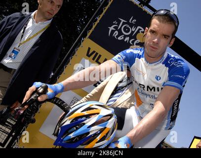 David Millar de l'équipe Garmin Chipotle (Slipstream), en Grande-Bretagne Banque D'Images