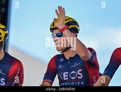 Geraint THOMAS, de l'INEOS Grenadiers au début du Tour de France, Stage 14, France, 16th juillet 2022, Credit:Pete Goding/Goding Images/PA Images Banque D'Images