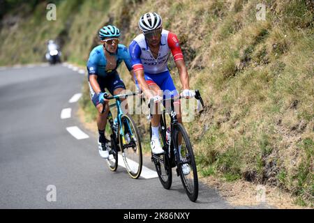 Thibaut Pinot de France et Team Groupama-FDJ en action pendant la phase 17 du Tour de France, Saint-Gaudens à Peyragudes, le mercredi 20th juillet 2022 crédit photo à lire: Alex Broadway/Godingimages Banque D'Images