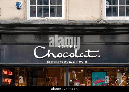 Shrewsbury, Royaume-Uni- 14 juillet 2022: Boutique de chocolats de l'hôtel à Shrewsbury, Angleterre. Banque D'Images