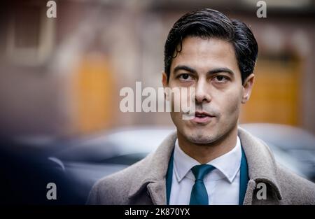 La Haye, pays-Bas. 21st octobre 2022. 2022-10-21 09:51:14 LA HAYE - Rob Jetten, ministre du climat et de l'énergie, au Binnenhof avant le Conseil hebdomadaire des ministres. ANP BART MAAT netherlands Out - belgium Out Credit: ANP/Alay Live News Banque D'Images