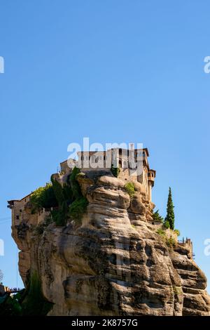 Monastère de Varlaam, Meteora, site classé au patrimoine mondial de l'UNESCO, Thessalie, Grèce, Europe Banque D'Images