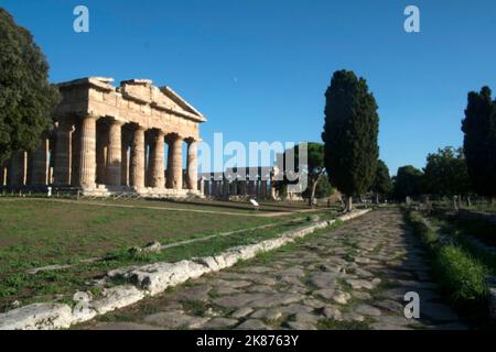 La route sacrée, Paestum, site du patrimoine mondial de l'UNESCO, province de Salerne, Campanie, Italie, Europe Banque D'Images