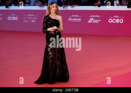 Rome, Italie. 20th octobre 2022. Erika Aurora assiste au tapis rouge du film 'l'innocent' à l'ouverture du Festival du film de Rome à l'Auditorium Parco della Musica. Crédit : SOPA Images Limited/Alamy Live News Banque D'Images