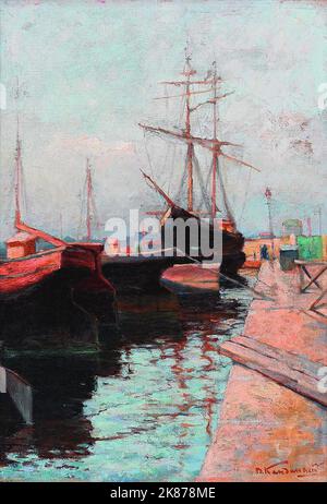 Le port d'Odessa par Wassily Kandinsky 1898. Galerie Tretiakov à Moscou, Russie Banque D'Images