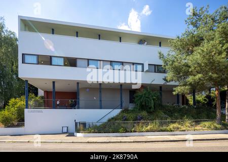 Maison en duplex (Musée Weißenhof), le Corbusier et Pierre Jeanneret, Weissenhof Housing Estate, Stuttgart, Allemagne Banque D'Images