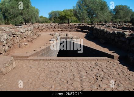 été 2022 archéologique santuario nuragico santa cristina sardaigne italie Banque D'Images