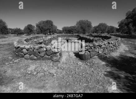 été 2022 archéologique santuario nuragico santa cristina sardaigne italie Banque D'Images