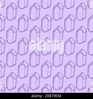Motif vectoriel Magic concept sans couture. Motif transparent de cristaux de magie. Illustration de Vecteur