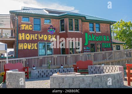 Highland Park, Michigan - la Maison du devoir aide les étudiants de cette communauté à faible revenu en leur offrant des services de tutorat, des repas, de l'aide pour les devoirs et des tests GED. Il a Banque D'Images