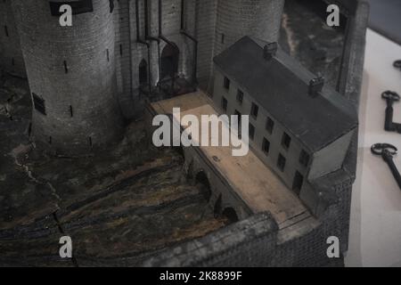 Le modèle de la prison de Bastille Banque D'Images