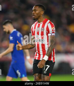 19 Oct 2022 - Brentford v Chelsea - Premier League - Gtech Community Stadium Ivan Toney de Brentford lors du match de la Premier League contre Chelsea. Image : Mark pain / Alamy Banque D'Images