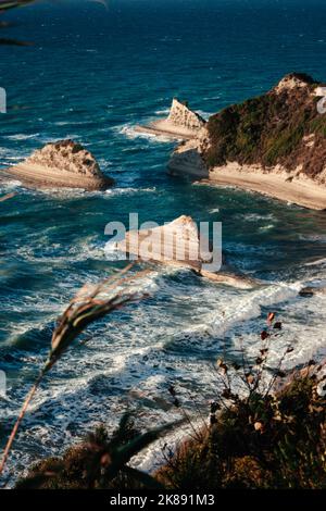 Belle vue de Cap Drastis dans l'île de Corfou en Grèce Banque D'Images