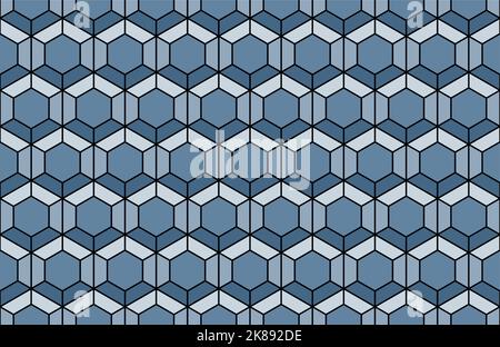 Motif sans couture en hexagones à facettes Illustration de Vecteur