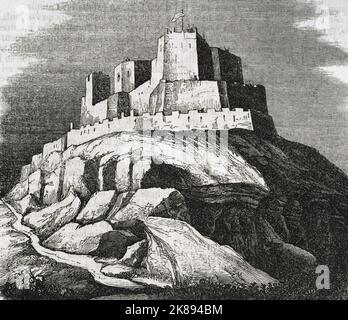 Château des Templiers de Monzon. Banque D'Images