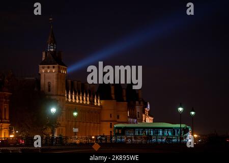 La conciergerie est un ancien palais de justice et prison de Paris, situé à l'ouest de l'Île de la Cité, en contrebas du Palais de Justice. Banque D'Images