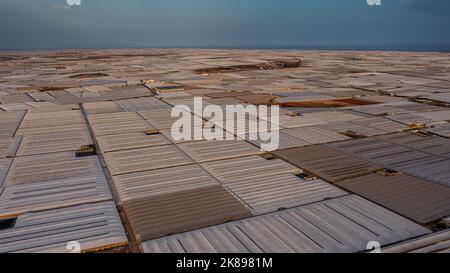 Serres, extérieur, extérieur. Mer de plastique, à El Ejido, Almería, Andalousie, Espagne Banque D'Images