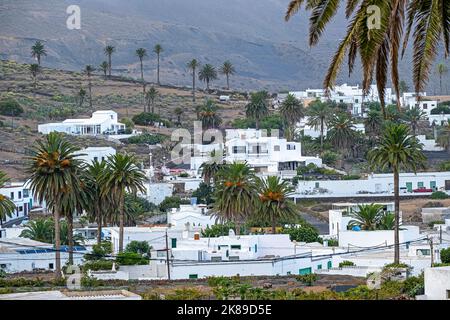 Village de Haria, Lanzarote, Iles Canaries, Espagne Banque D'Images