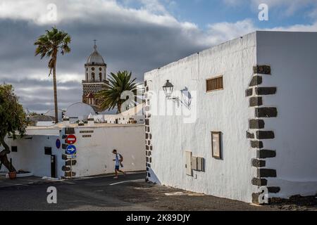 Vieille ville et église notre-Dame de Guadalupe, Teguise, Lanzarote, îles Canaries, Espagne Banque D'Images