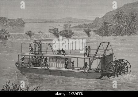 Steamship Stanley. Banque D'Images