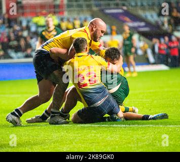 Coventry England 21st octobre: Match de rugby à XV lors de la coupe du monde 2021 entre l'Australie et l'Écosse à Coventry Building Society Arena le 21st octobre 2022 Australie 84: Écosse 0 crédit: PATRICK ANTHONISZ/Alay Live News Banque D'Images