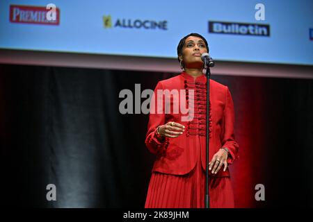 Lyon, France. 21st octobre 2022. Imany participe à la cérémonie de remise des prix Lumiere lors du Festival du film Lumiere 14th à Lyon, France sur 21 octobre 2022. Photo de Julien Reynaud/APS-Medias/ABACAPRESS.COM crédit: Abaca Press/Alay Live News Banque D'Images