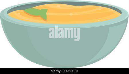 Icône de bol hummus vecteur de dessin animé. Cuisine pain. Cuisine variée Illustration de Vecteur