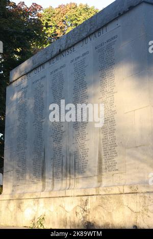 Mémorial de guerre dans le parc Outremont, Montréal, Québec, Canada Banque D'Images