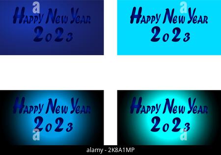 Bonne nouvelle année 2023 fond de festival de typographie Illustration de Vecteur