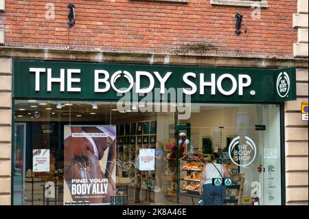 Shrewsbury, Royaume-Uni- 14 juillet 2022: The Body Shop à Shrewsbury, Angleterre. Banque D'Images