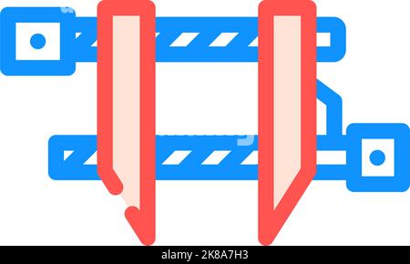 illustration vectorielle de l'icône de couleur de la pince parallèle Illustration de Vecteur