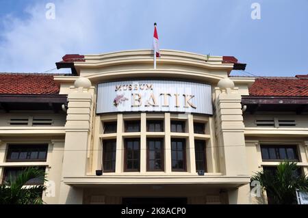 Pekalonga, Indonésie - 21 avril 2015 : Musée batik de Pekalonga, Java central - Indonésie. Au musée Pekalonga Batik, il y a différentes sortes de Banque D'Images