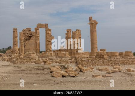 Ruines de l'ancien temple de Soleb, Soudan Banque D'Images