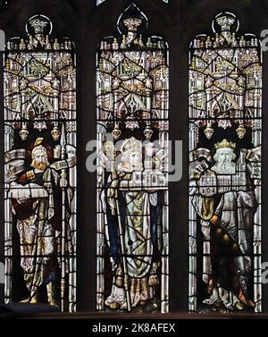 Vitraux de Percy Bacon & Brothers représentant le centurion de Capharnaüm, St Chad & St Edward ; église St Chad, Bensham, Gateshead Banque D'Images