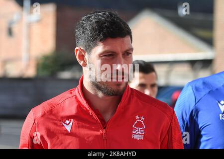 Nottingham, Royaume-Uni. 22nd octobre 2022Nottingham, Royaume-Uni. 22nd octobre 2022. Scott McKenna de la forêt de Nottingham lors du match de la Premier League entre la forêt de Nottingham et Liverpool au City Ground, Nottingham, le samedi 22nd octobre 2022. (Credit: Jon Hobley | MI News) Credit: MI News & Sport /Alay Live News Banque D'Images