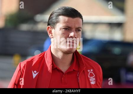 Nottingham, Royaume-Uni. 22nd octobre 2022Nottingham, Royaume-Uni. 22nd octobre 2022. Giulian Biancone de la forêt de Nottingham lors du match de Premier League entre la forêt de Nottingham et Liverpool au City Ground, Nottingham, le samedi 22nd octobre 2022. (Credit: Jon Hobley | MI News) Credit: MI News & Sport /Alay Live News Banque D'Images