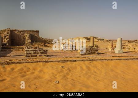 Ruines de la vieille ville déserte de Dongola, Soudan Banque D'Images