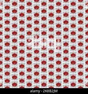 Vecteur sans couture en citrouilles d'Halloween, style plat minimaliste Illustration de Vecteur