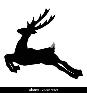 Illustration vectorielle isolée de renne de Noël Illustration de Vecteur