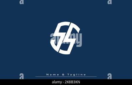 Lettres de l'alphabet initiales Monogram logo SS Illustration de Vecteur