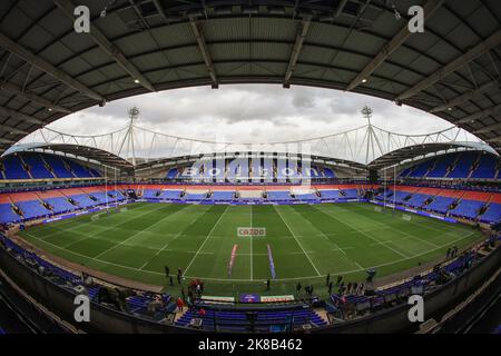 Bolton, Royaume-Uni. 22nd octobre 2022. Vue générale du stade de l'université de Bolton avant la coupe du monde de rugby 2021, match du groupe A Angleterre contre France à l'université de Bolton Stadium, Bolton, Royaume-Uni, 22nd octobre 2022 (photo de Mark Cosgrove/News Images) à Bolton, Royaume-Uni, le 10/22/2022. (Photo de Mark Cosgrove/News Images/Sipa USA) crédit: SIPA USA/Alay Live News Banque D'Images