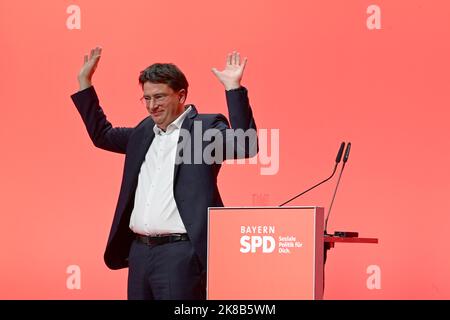 Munich, Allemagne. 22nd octobre 2022. Le président du SPD en Bavière, Florian von Brunn. Credit: Felix Hörhager/dpa/Alay Live News Banque D'Images