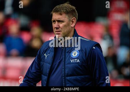 Salford, Royaume-Uni. 22nd octobre 2022. Dave Challinor, directeur du centre de distribution de Stockport lors du match Sky Bet League 2 entre Salford City et Stockport County à Moor Lane, Salford, le samedi 22nd octobre 2022. (Credit: Ian Charles | MI News) Credit: MI News & Sport /Alay Live News Banque D'Images