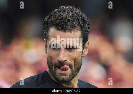 Salerno, Italie. 22nd octobre 2022. Antonio Candreva joueur de Salernitana, pendant le match de la série italienne Une ligue entre Salernitana vs Spezia résultat final, Salernitana 1, Spezia 0, match joué au stade Arechi. Crédit: Vincenzo Izzo/Alamy Live News Banque D'Images